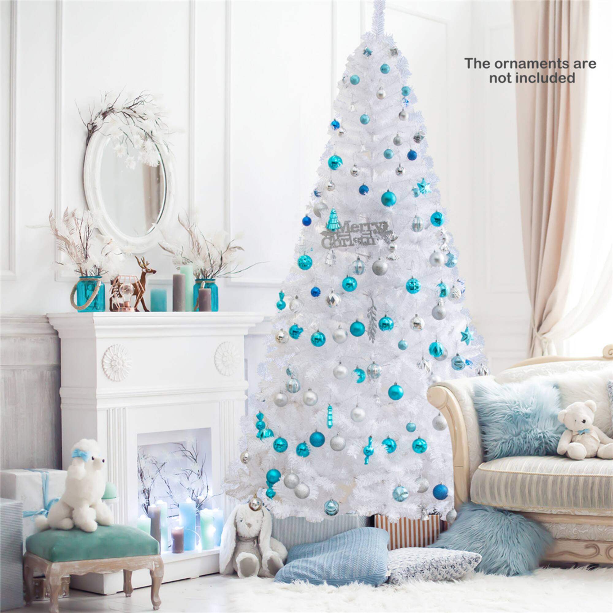 8ft. Unlit White Pine Artificial Christmas Tree